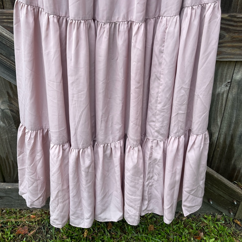 Dainty Jewells Blush Long Sleeve Tiered Dress - Picture 9 of 12